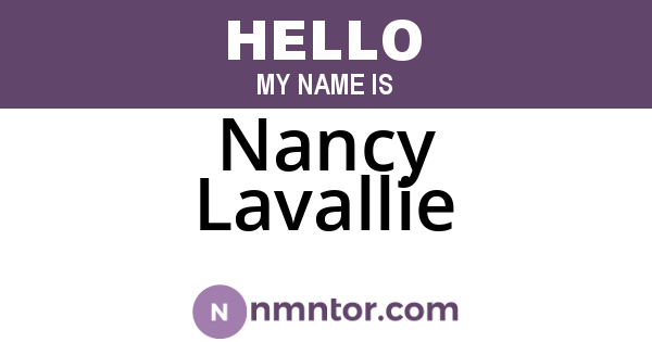 Nancy Lavallie