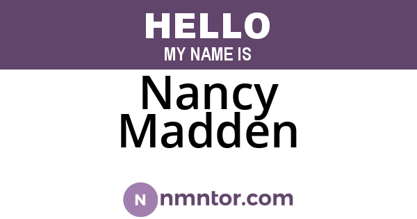 Nancy Madden