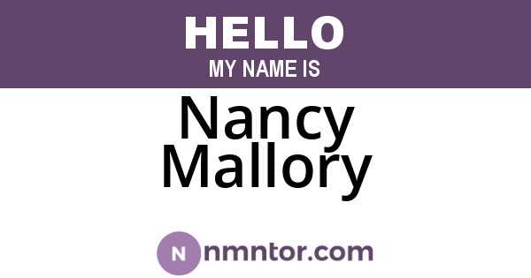 Nancy Mallory