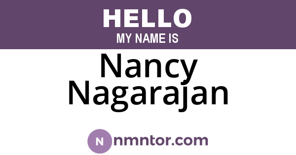 Nancy Nagarajan