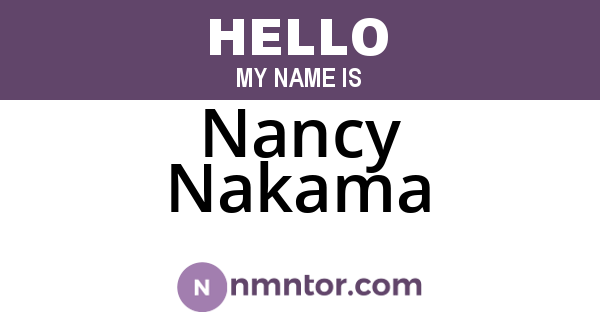 Nancy Nakama