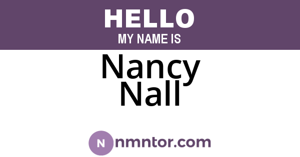 Nancy Nall