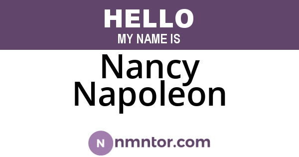Nancy Napoleon