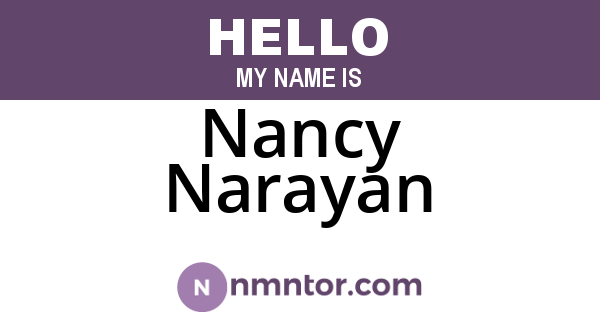 Nancy Narayan