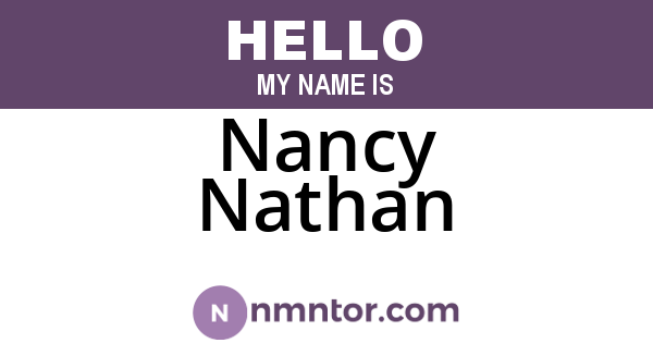 Nancy Nathan