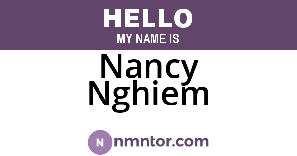 Nancy Nghiem
