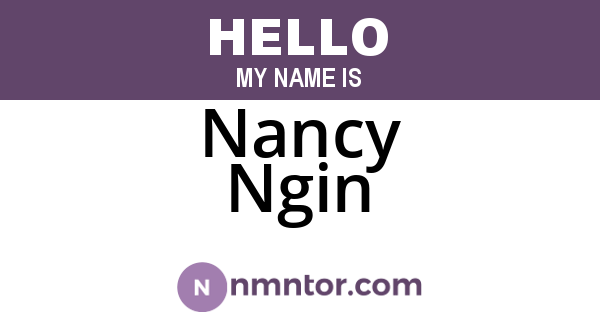 Nancy Ngin