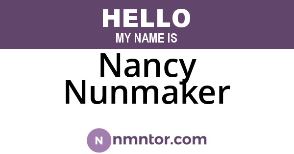 Nancy Nunmaker