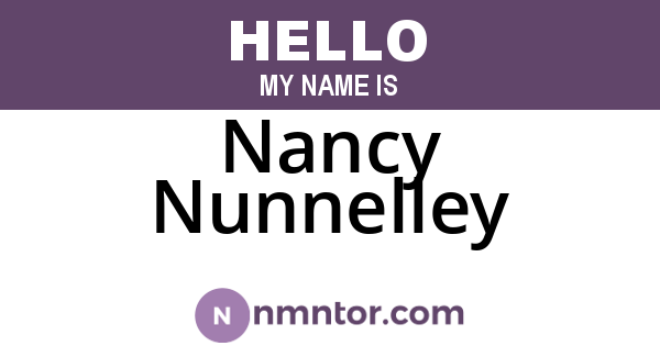 Nancy Nunnelley