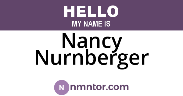Nancy Nurnberger