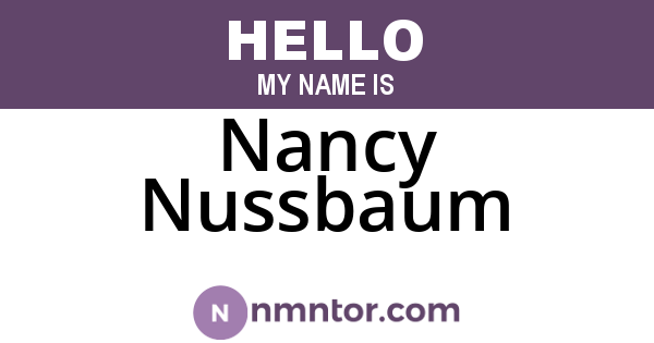 Nancy Nussbaum