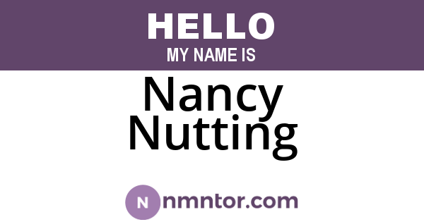 Nancy Nutting
