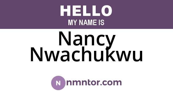 Nancy Nwachukwu