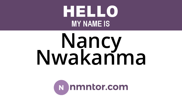 Nancy Nwakanma