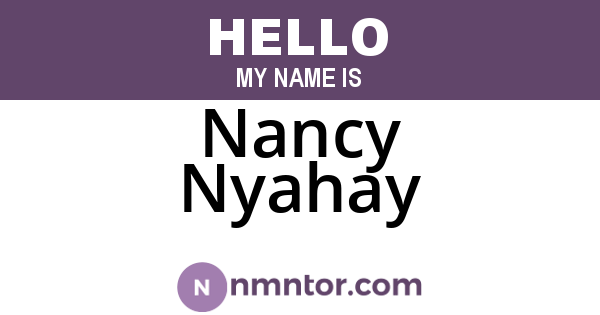 Nancy Nyahay