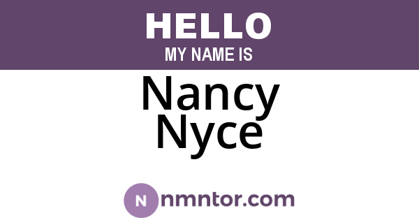 Nancy Nyce