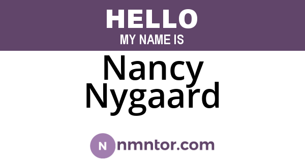 Nancy Nygaard