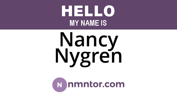 Nancy Nygren