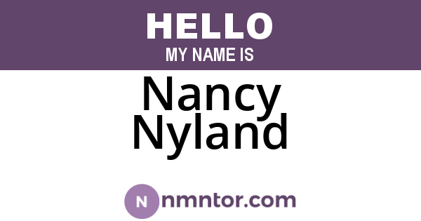 Nancy Nyland