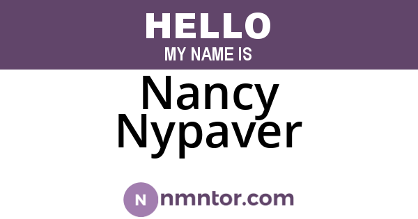 Nancy Nypaver