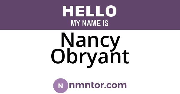 Nancy Obryant