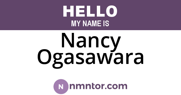 Nancy Ogasawara