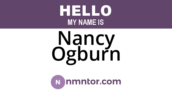 Nancy Ogburn