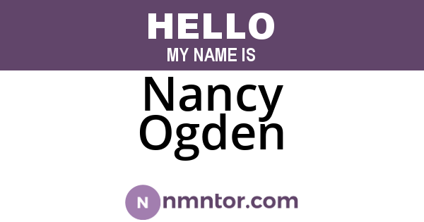 Nancy Ogden