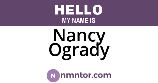 Nancy Ogrady