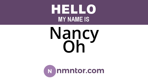 Nancy Oh