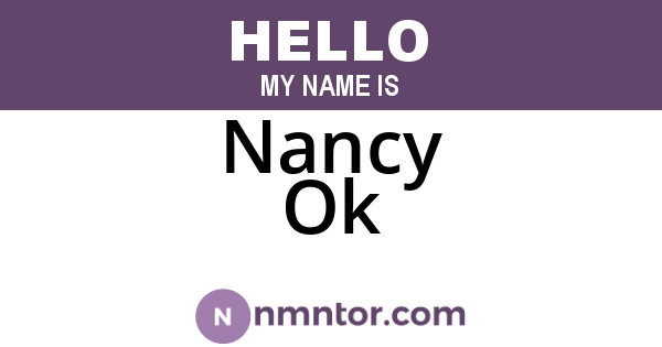 Nancy Ok