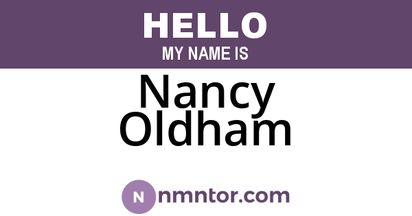 Nancy Oldham