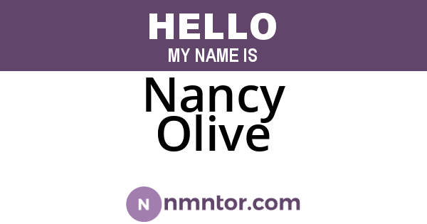 Nancy Olive