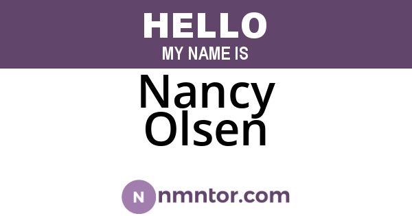 Nancy Olsen