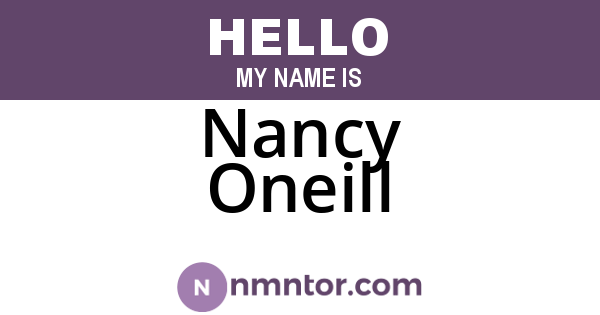 Nancy Oneill