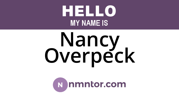 Nancy Overpeck