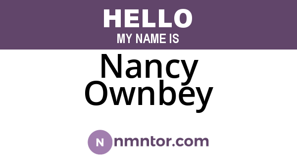 Nancy Ownbey