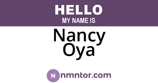 Nancy Oya