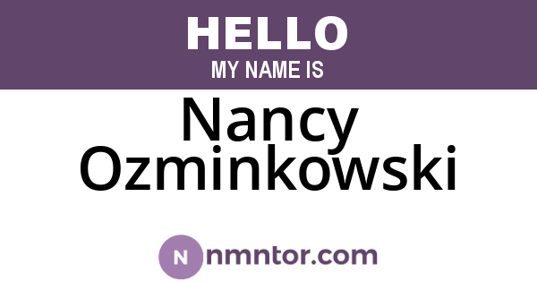 Nancy Ozminkowski