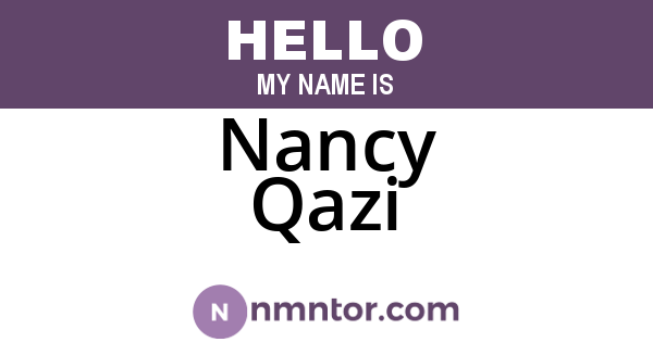 Nancy Qazi