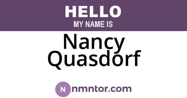 Nancy Quasdorf