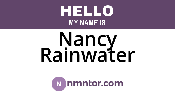 Nancy Rainwater