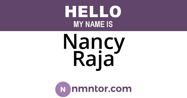 Nancy Raja