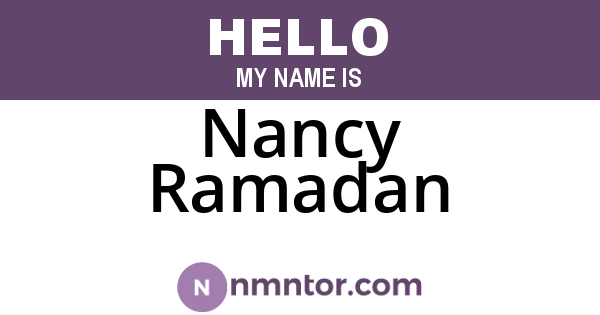 Nancy Ramadan