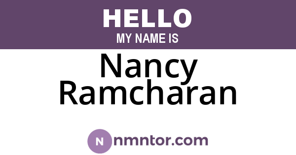 Nancy Ramcharan