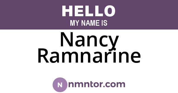 Nancy Ramnarine
