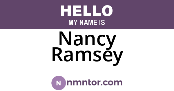 Nancy Ramsey