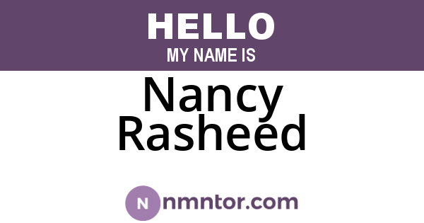 Nancy Rasheed