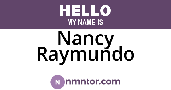 Nancy Raymundo