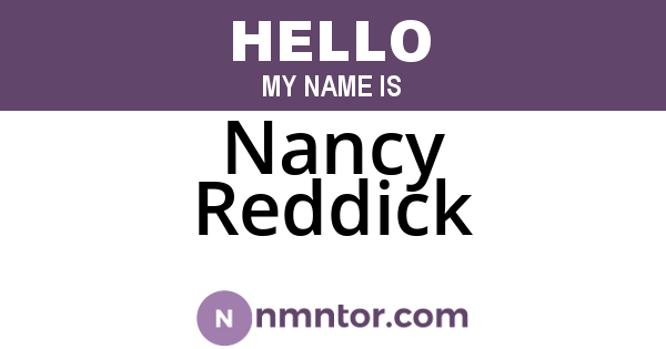 Nancy Reddick